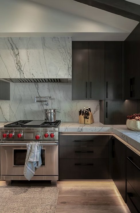 Kitchen with marble
